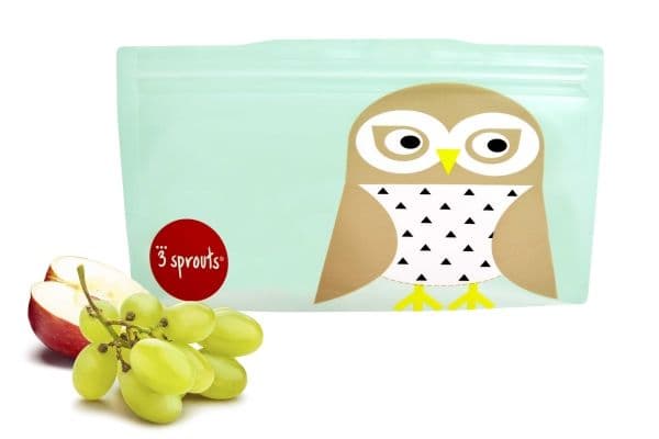 3 Sprouts välipalapussi (2 kpl), Pöllö