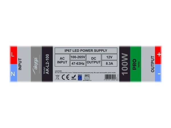 Akyga - Pro Series - LED driver - 100 Watt - 8.3 A (blank tråd)