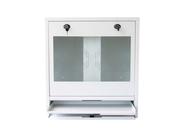 Techly ICRLIM10W, Väggmonterad rack, 1U, 28,4 kg, Vit