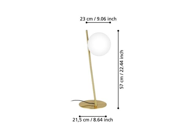EGLO RONDO 4 bordlampe E27 BM/OPAL