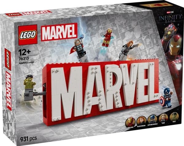 LEGO Super Heroes Marvel 76313 MARVEL logotyp och minifigurer