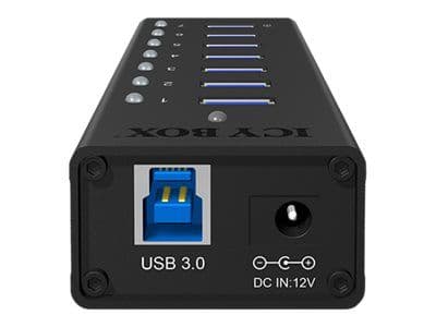 ICY BOX IB-AC618 - Hub - 7 x SuperSpeed USB 3.0 - stasjonær