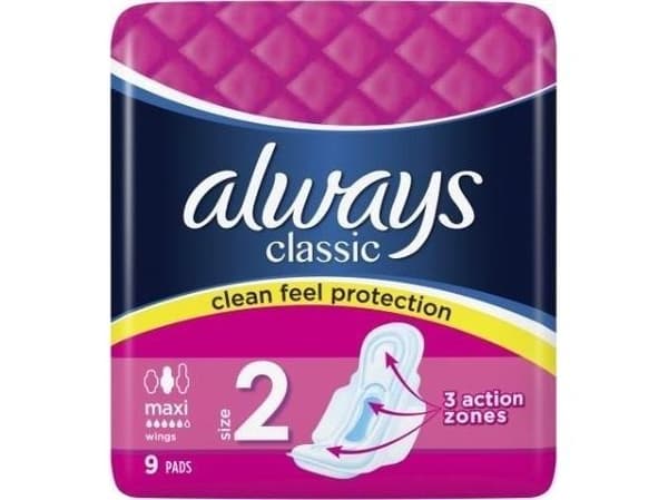 Always Classic Maxi trosskydd/bind 9 st