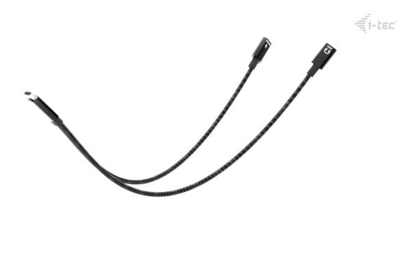 i-Tec - USB-kaapeli - USB-C til USB-C - 30 cm - USB-strøm + audio, USB Power Delivery (100 W)