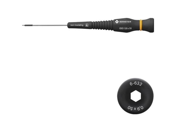 Bernstein Tools ESD Hexagonskruvmejsel Nyckelbredd: 0,9 mm Bladlängd: 50 mm