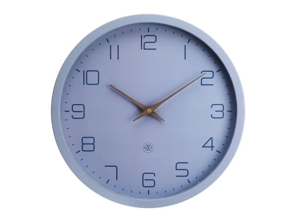 NeXtime 7373BL, Vägg, Quarts-klocka, Rund, Blå, Plast, Batteri
