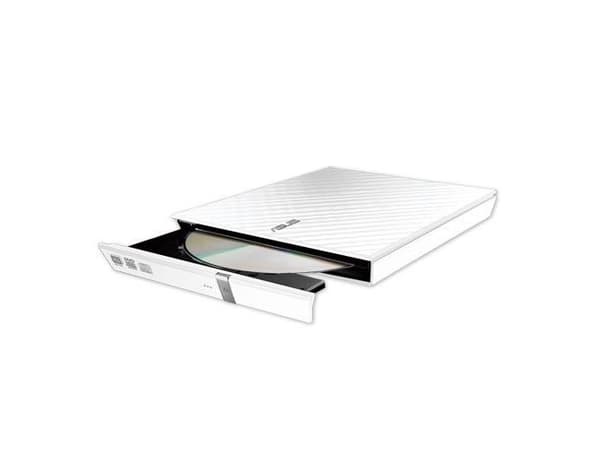 ASUS SDRW-08D2S-U LITE - Diskenhet - DVD±RW (±R DL) / DVD-RAM - 8x/8x/5x - USB 2.0 - extern - vit