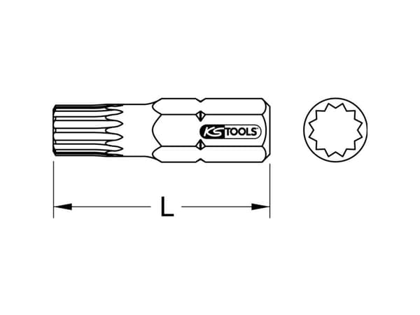 KS Tools 930.3010 XZN-bits M10 specialstål 1 st