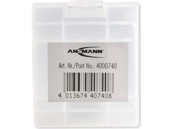 Ansmann 4000740, läpinäkyvä, valkoinen, 4 AAA / AA
