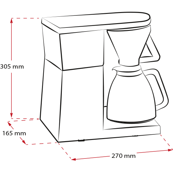 Melitta Excellent 4.0 - Kaffemaskin - 10 koppar - Vit
