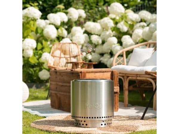 herQs Smokeless FirePit - Cozy - Silver