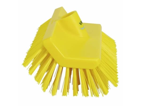 High-low børste, Vikan, 26,5x15x10cm, gul, polyester/PP/rustfrit stål, 26,5 cm