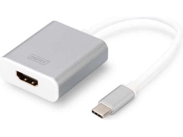 DIGITUS - Ekstern videoadapter - USB-C - HDMI - aluminium