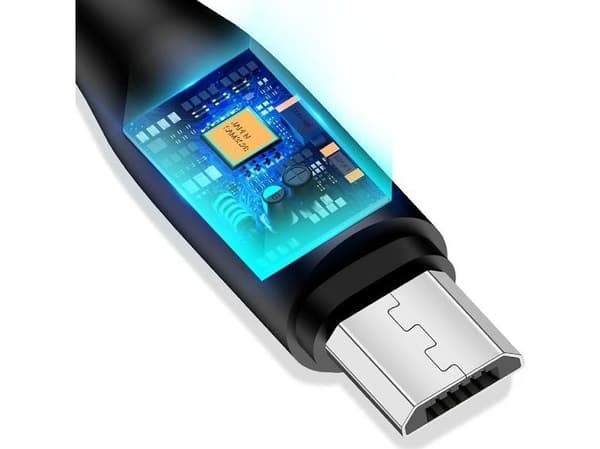 USB-kabel Usams USB-A til microUSB 1 m svart (SJ268USB01)