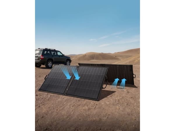 Anker SOLIX PS200 - Solpanel - dual, portable - 200 watt - svart