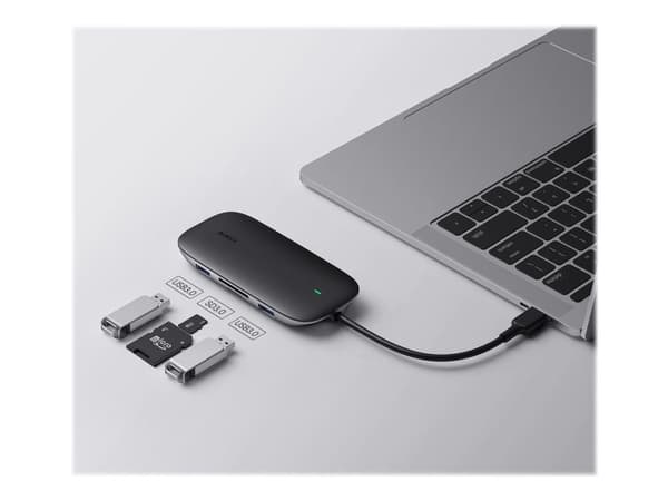 Aukey Unity Link PD III - Dokkingstasjon - USB-C - HDMI - 1GbE