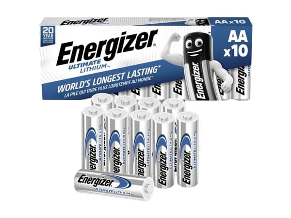 Batteri, Energizer Ultimate Lithium, AA, 1,5V, 10 stk