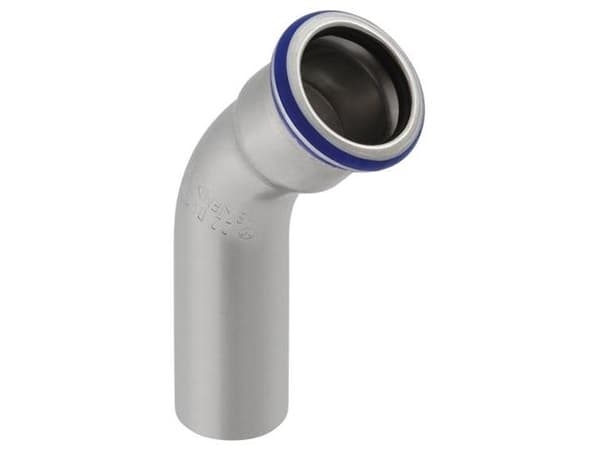 GEBERIT Bøjning 45 grader rustfri 76,1 mm muffe / nippel mapress