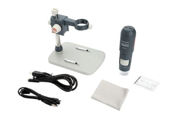 Celestron Microdirect 1080p, Digitalt, Grå, 220x, 10x, LED, Hvit