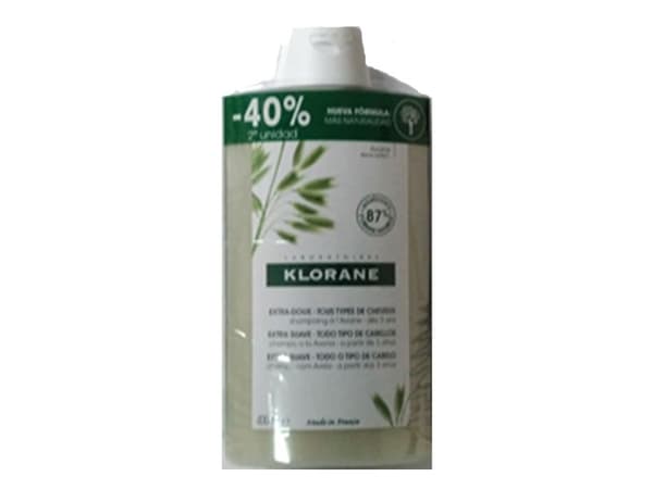 Klorane Klorane Extra Gentle Oat Shampoo 2x400ml