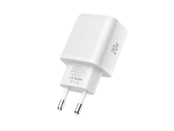 Tech-Protect TECH-PROTECT NCA20 2-port nettlader PD 20W / QC3.0 + Lightning-kabel (hvit)