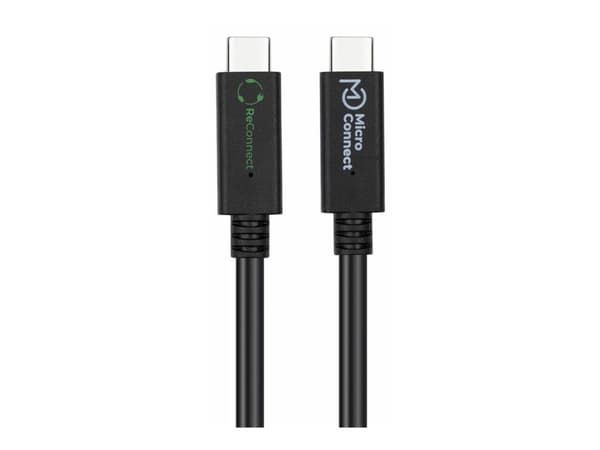 Microconnect ECO-USB3.2CC0.5, 0,5 m, USB C, USB C, USB 3.2 Gen 2x2, Sort