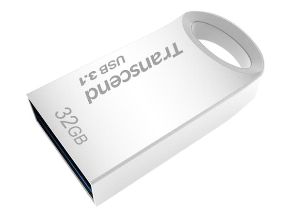 Transcend JetFlash 710 - USB-flashstasjon - 32 GB - USB 3.1 - sølv