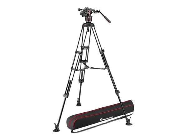 Manfrotto Twin Alu stativ med 608 hode - medium