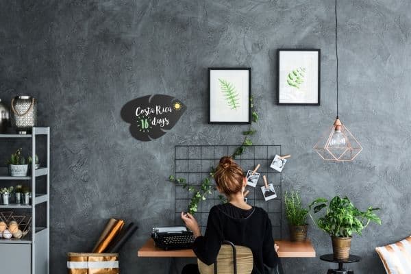 Securit® silhuet Blad vægtavle i sort