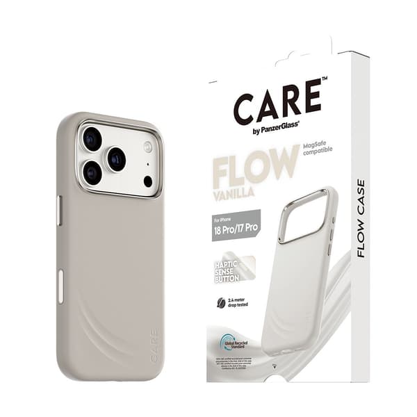 CARE by PanzerGlass Flow Case Vanilla m. MagSafe iPhone 18 Pro | 17 Pro