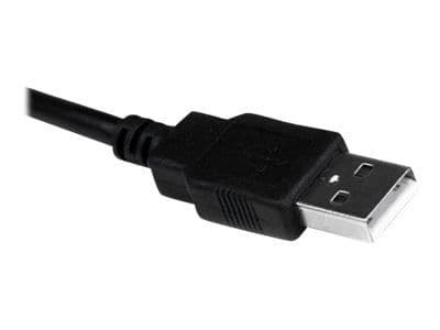 Startech 1 ft USB to RS232 Serial DB9 Adapter Cable with COM Retention - Seriell adapter - USB - RS-232 - svart