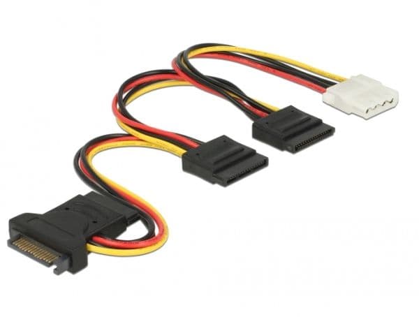 Delock - Strømforsyningsadapter - SATA strøm til 4-PIN intern strøm, SATA strøm - 20 cm - lajittelu