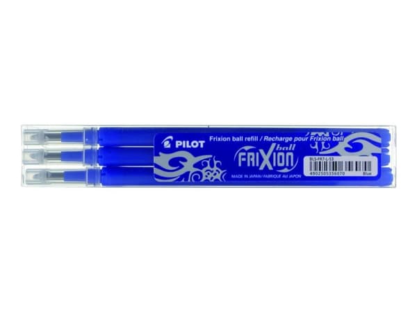 Refills PILOT FriXion, 0,7 mm, raderbar gel, blå, 3-pack