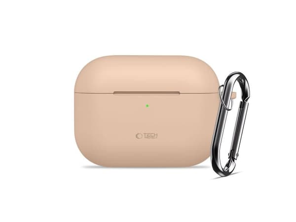 Tech-Protect silikone hook-deksel til AirPods Pro - beige