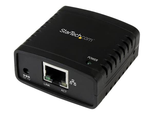 Startech 10/100Mbps Ethernet to USB 2.0 Network Print Server - Windows 10 - LPR - LAN USB Print Server Adapter (PM1115U2) - Skriverserver - USB 2.0...