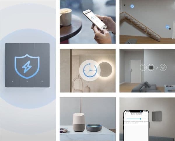 Sonoff 2-kanals väggbrytare Smart Wi-Fi M5-2C-80