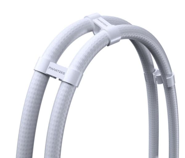 Phanteks Glacier One 420D30 DRGB AIO Liquid CPU Cooler, X2 Cap, White
