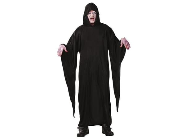 Svart kaftan med luva