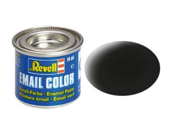 Emalj 14 ml, svart, matt