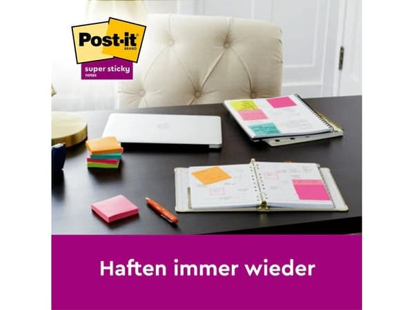 Super Sticky Notes Post-it® Boost, 76 x 76 mm, pakke med 5 stk.