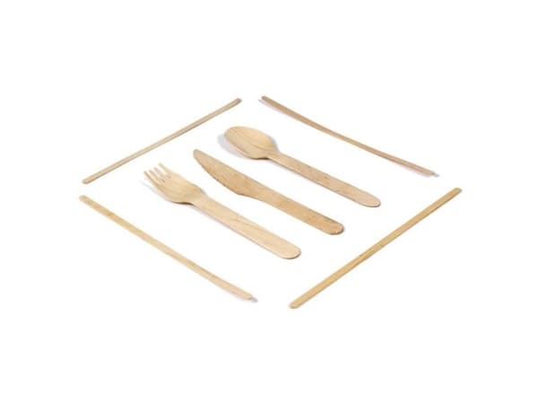 Träskedar omrörare 14 cm Nature Line 1000 st/fp