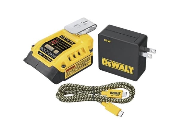 DeWALT DCB094K - Strömadapter - 5 A - 2 utdatakontakter (USB, USB-C)