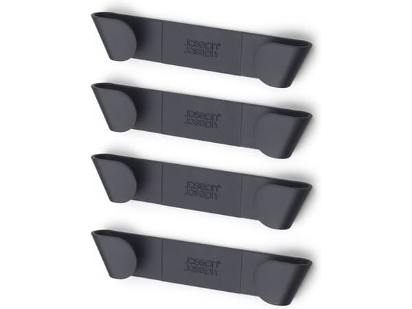 Joseph Joseph CupboardStore 4-pack lock-/lockhållare, grå (85149)