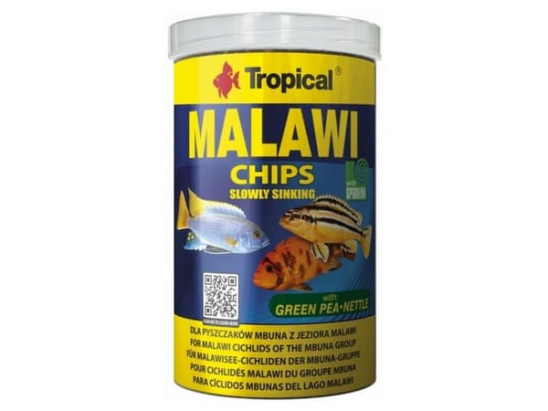 Tropiske Malawi-chips - boks 1000 ml /520 g