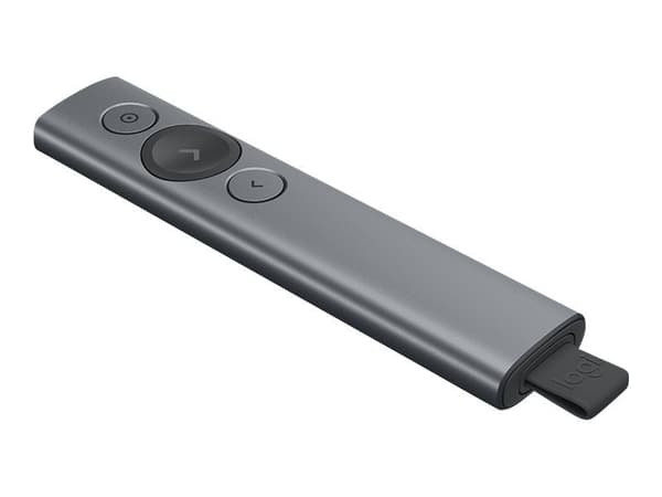 Logitech Spotlight - Presentationsfjärrkontroll - 3 knappar - skiffer
