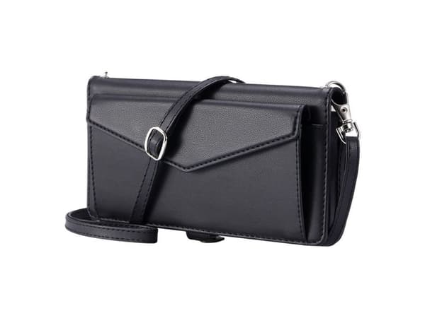 Samsung Galaxy A56 5G Leather Wallet Case with Stand Function and Straps - Black