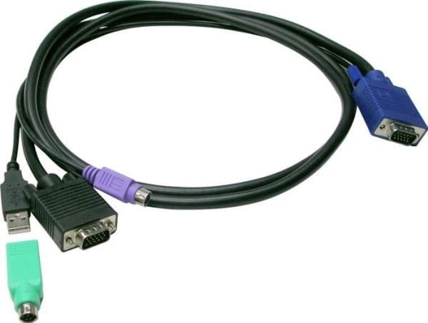 LevelOne ACC-3201, 1,8 m, PS/2, USB, PS/2, VGA, Sort, PS/2 + USB/PS/2 + VGA
