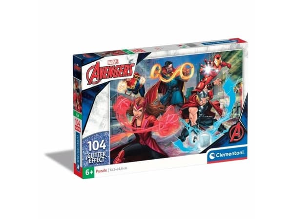 Clementoni puslespill Glitter Marvel Avengers, 104 brikker
