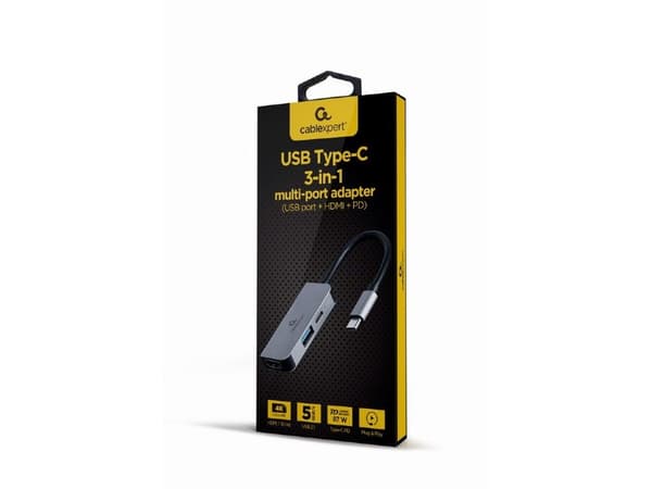 Cablexpert A-CM-COMBO3-02 - Dokkingstasjon - USB-C 3.1 - HDMI