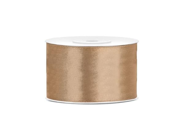 Lys guld satinbånd 38 mm